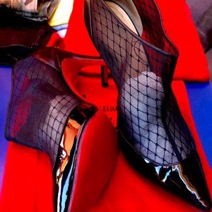 Christian Louboutin Mesh Low Ankle Booties